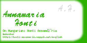 annamaria honti business card